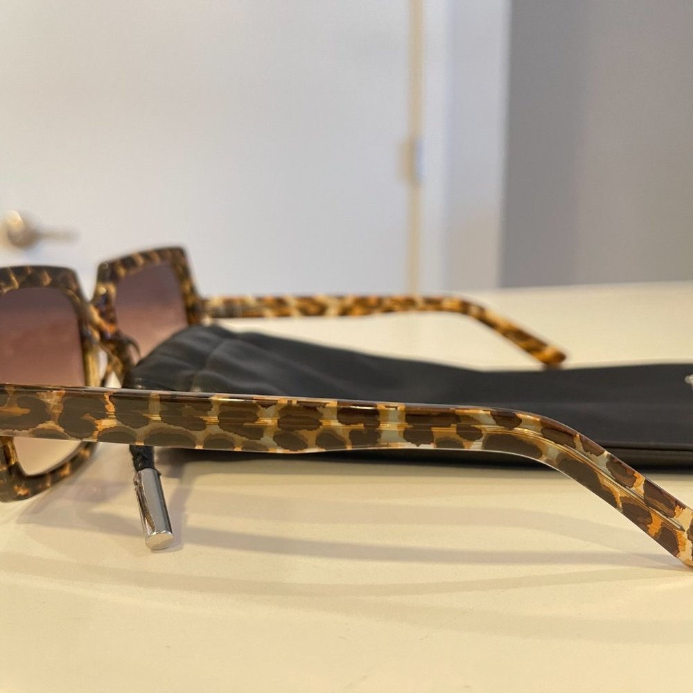 Acne Oversized Leopard Sunglasses - Picture 5 of 6